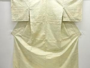 アンティーク　抽象模様織り出し手織り紬単衣着物